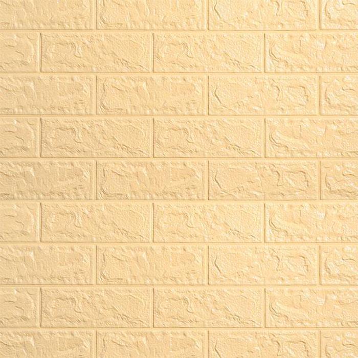 WALLPAPER 3D ZT0107 BRICK FOAM CREAM WALLPAPER DINDING BATU BATA