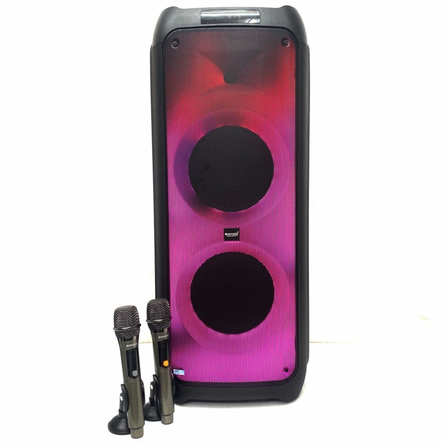 Speaker Portable Aiwa Was 210LB Double Woofer 10 In Super bass
