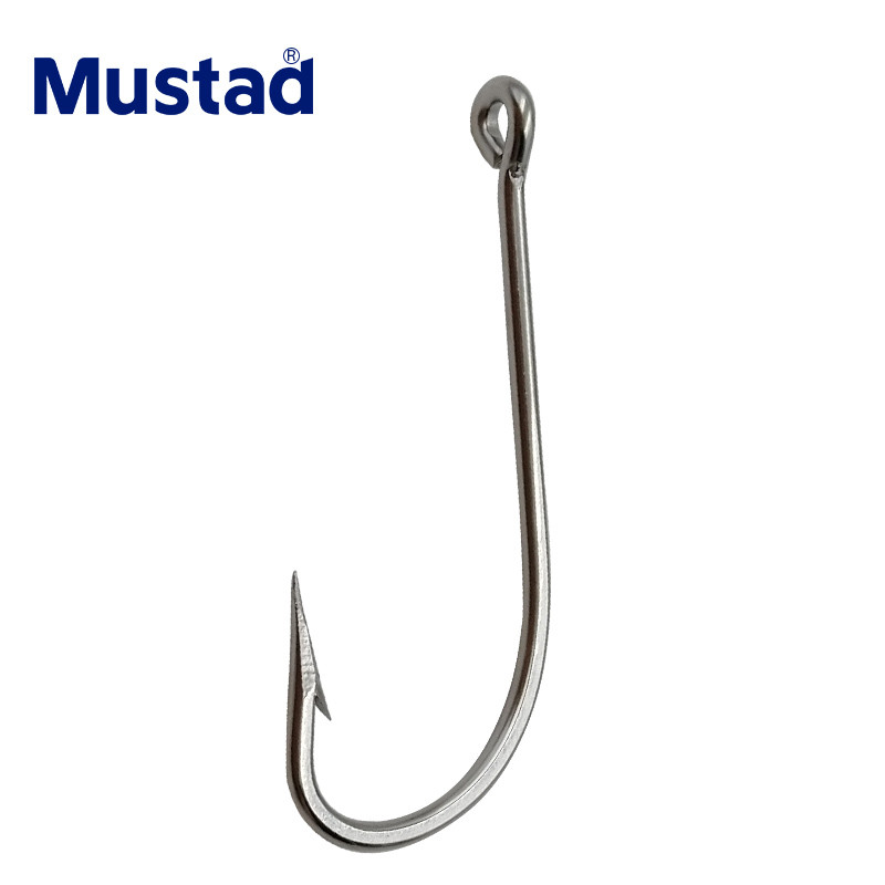 Kail Ikan Baja Tahan Karat Mustad Asli 34007-SS Kail Pancing Air Asin Perahu Laut Dalam