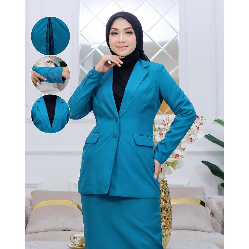 SERAGAM IBU IBU PKK TOSKA WANITA SETELAN ROK SPAN KATUN FREE HIJAB MUSLIM SPAN BAJU GAMIS KANTOR