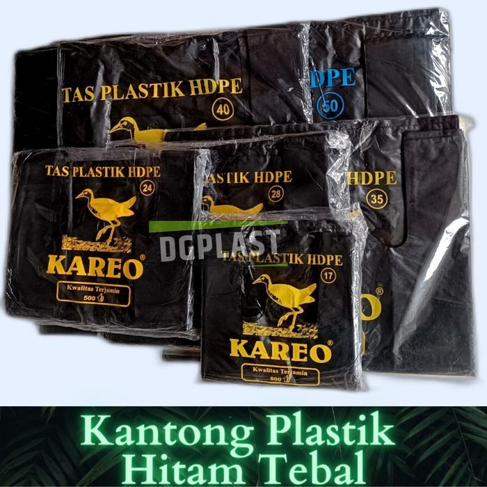 Kantong Plastik Kresek Hitam 28 / 35 / 40 / Tebal
