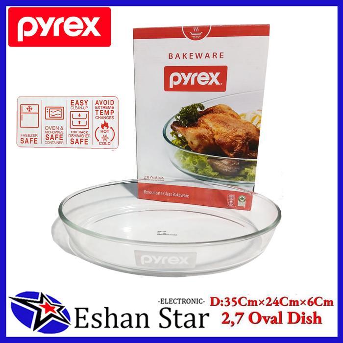 Terlaris Pyrex Oval Dish Loyang Baking Glass Bakeware 2.7L