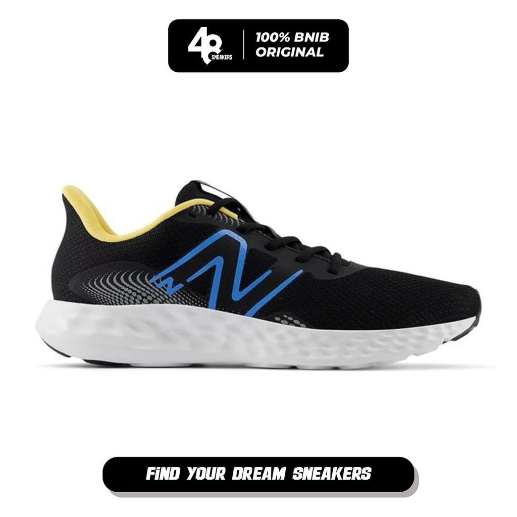 Sepatu Lari Pria  411v3 Black Yellow White (M411RM3) Original