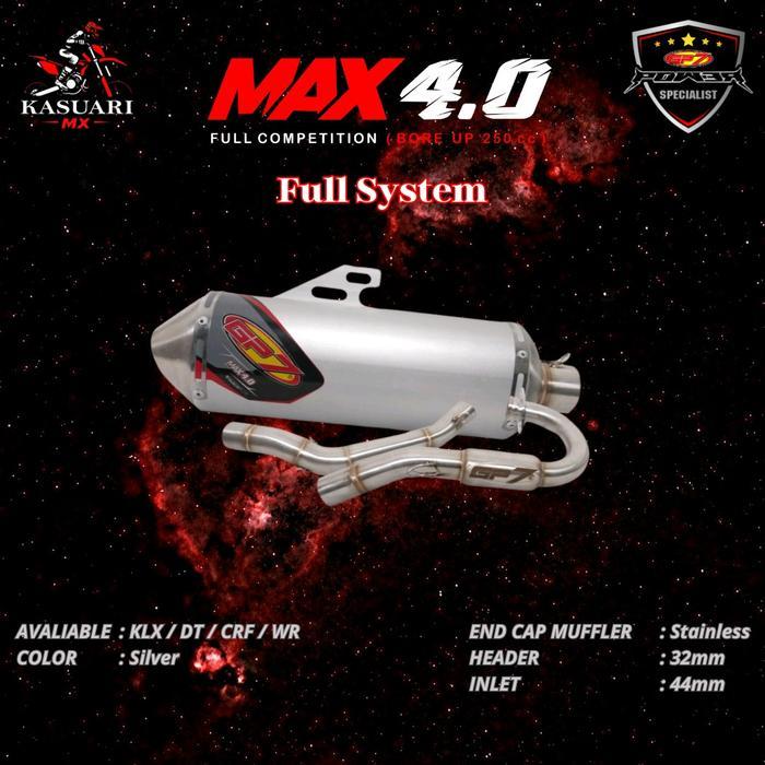 GP7 MAX 4.0 Bore Up CRF/KLX/DT/WR Silver/Black Motorcycle