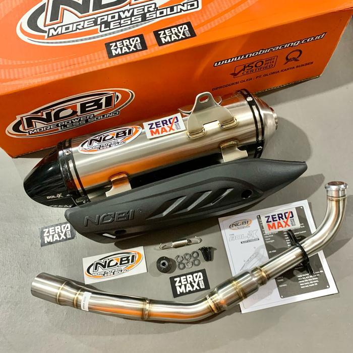 Knalpot Standar Racing Nobi Nob1 Bold X Stainless All New Nmax 2020-2024 All New Aerox 155 Connected