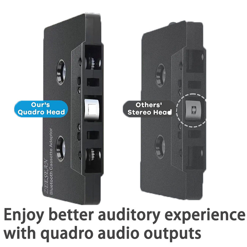 Car Bluetooth 5.1 Box Adapter Supports TF Card, Car Audio Bluetooth Receiver, Car Tape Player