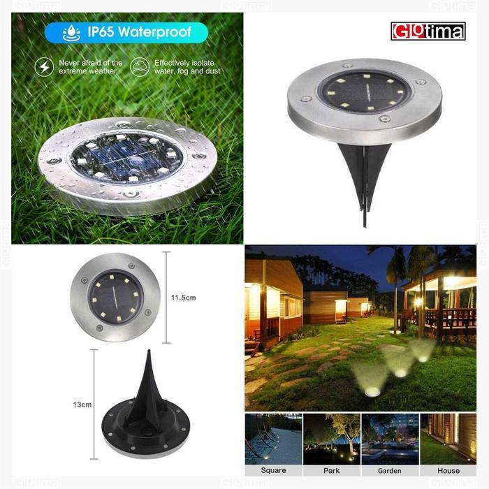 Lampu Lantai Tanam Taman Outdoor Solar Tenaga Surya Waterproof LED