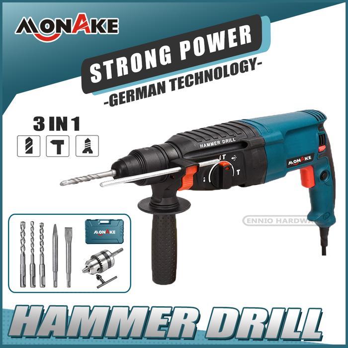 Krisbow Modern - Monake Mesin Bor Bobok 26Mm Rotary Hammer Drill Impact Beton Tembok Listrik Bobok