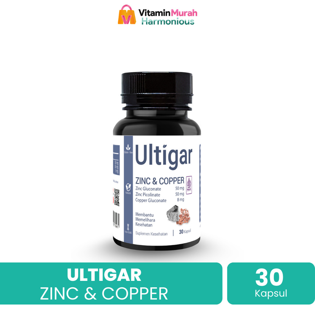 ULTIGAR ZINC & COPPER ISI 30 & 100 KAPSUL - SUPLEMEN KESEHATAN