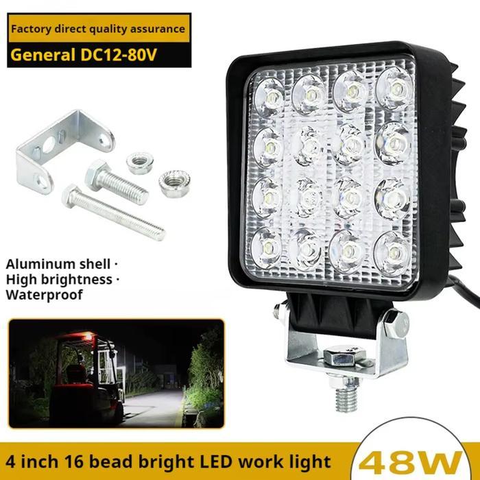 Lampu Kerja/ Sorot Forklift Dan Alat Berat Led Lampu Tembak Sorot Led Worklight Kotak & Bulat Mobil
