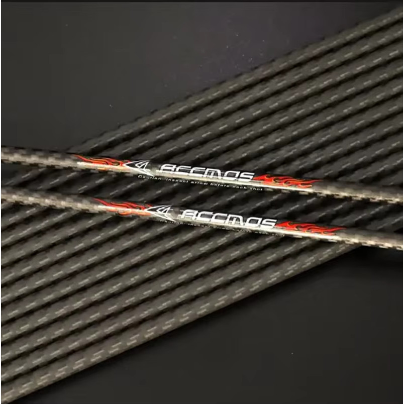 ACCMOS ID6.2mm 3K Carbon Arrow shaft 33inch Spine 200 250 300 350 400 500 600 For Archery DIY