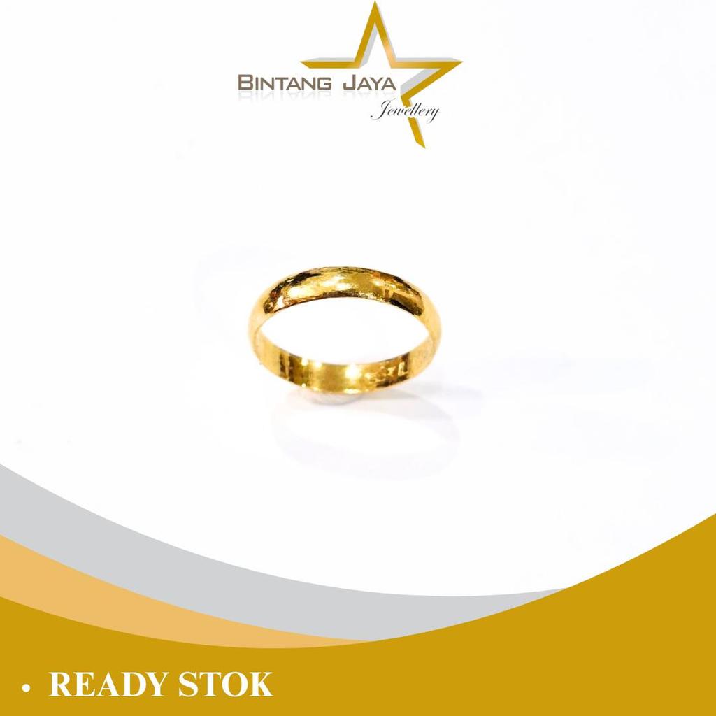 Cincin Emas LM Belah Rotan - Kadar LM99 - Berat 2gr - Size 20 (PP)