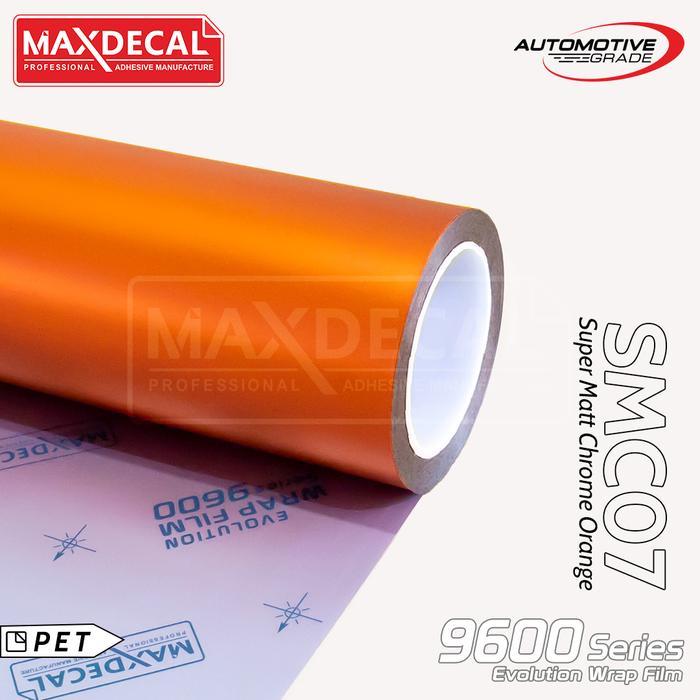 Maxdecal 9600 Smc07 Orange Super Matte Chrome Premium Evolution Car Wrap Pet Liner Sticker Vinyl