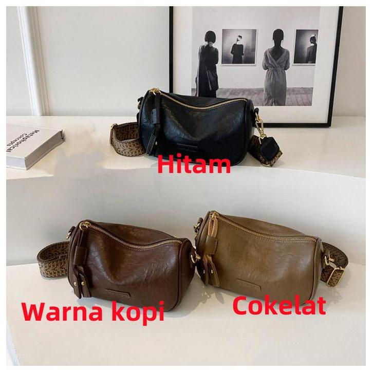 2026 Model Tas Bantal Boston Yang Sedang Tren, Dengan Tali Bahu Lebar, Tas Selempang Wanita, Tas