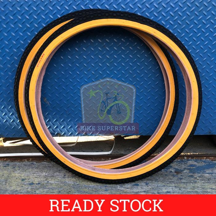 Ban Luar Sepeda 26 X 1.75 Swallow Hitam List Kuning Ctb Keranjang Mtb