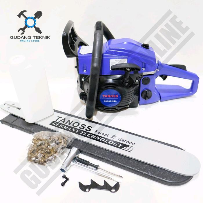 Chainsaw Tanoss 6800S-22L 22Inch / Mesin Gergaji Kayu Chainsaw Tanos Laser Tip 6800S 22"