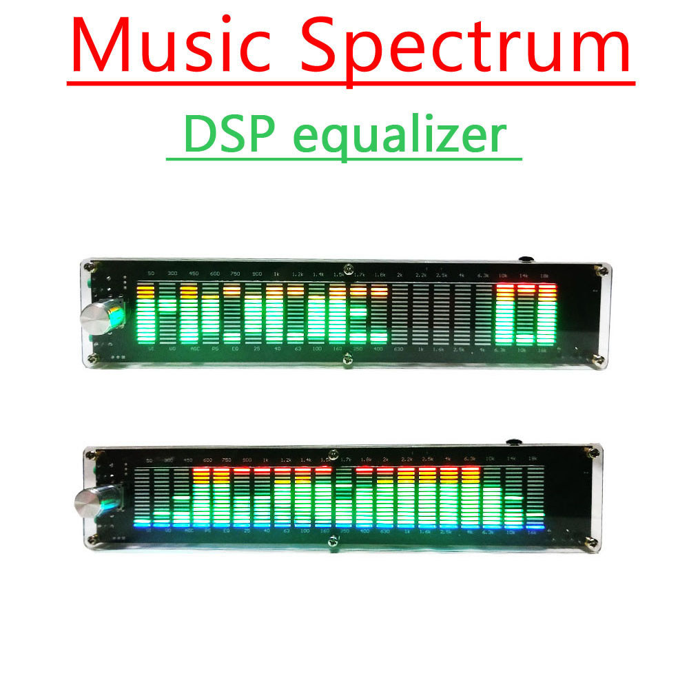 LED Tampilan Spektrum Musik Multimode DSP Lampu Indikator Tingkat Equalizer Penganalisis Irama VU Me