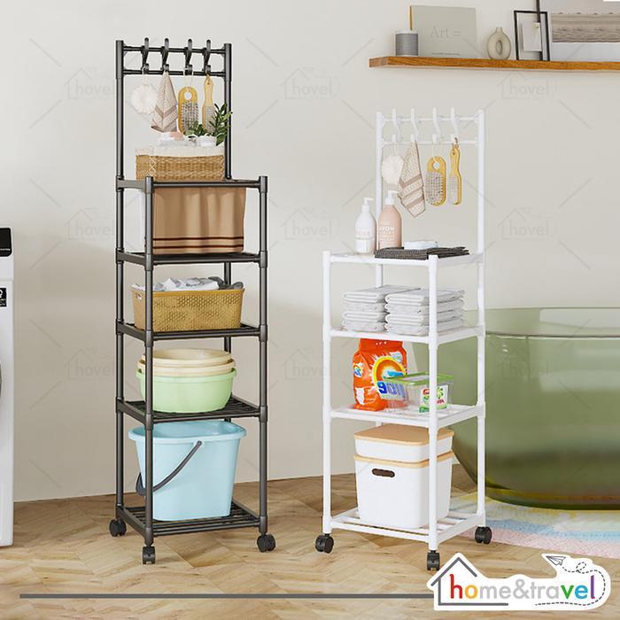 HOVELSHOP Rak Dapur Plastik 4 5 Susun Serbaguna Organizer Panci