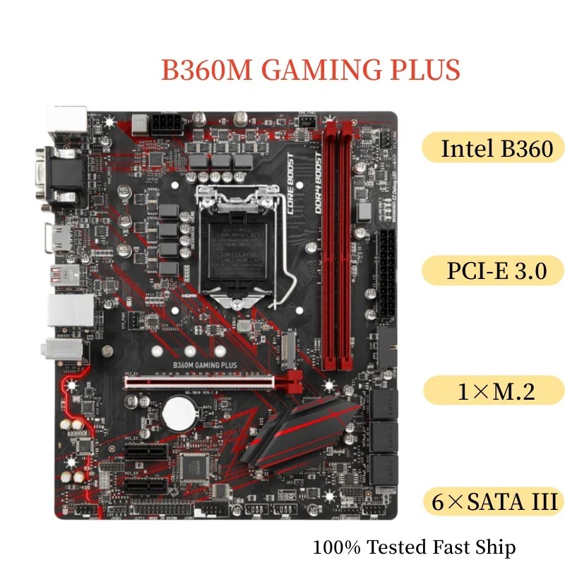 For MSI B360M GAMING PLUS Motherboard 32GB LGA 1151 DDR4 Micro ATX Mainboard 100% Tested Fast Ship