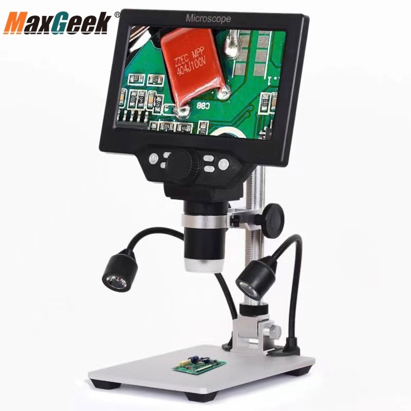 Maxgeek G1200D Hd 12Mp 1-1200X Plug-In Microscope Digital Microscope Camera With 7" Screen (Without