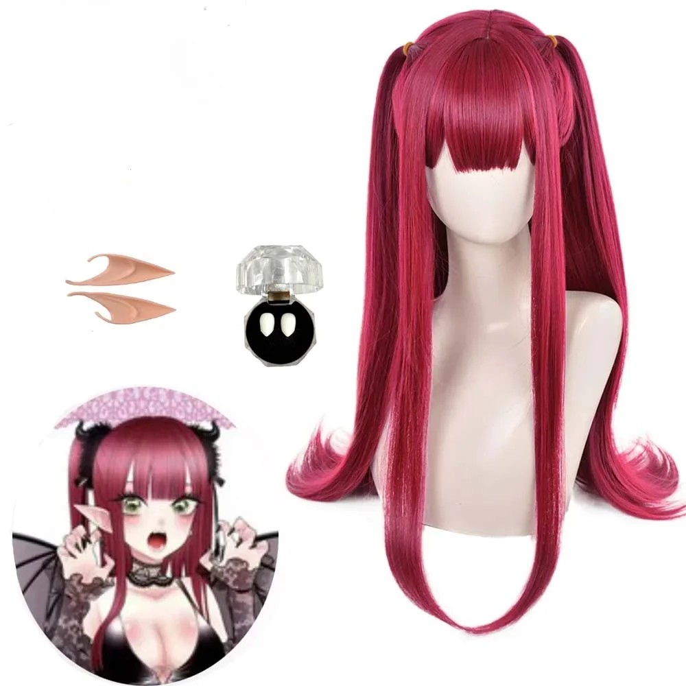 Anime Marin Kitagawa Cosplay Wig My Dress-Up Darling Rizu Kyun Cosplay Rose Red Kitagawa Marin Devil