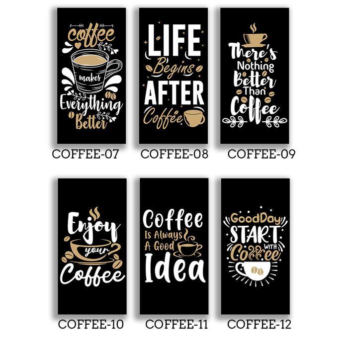 Hiasan Dinding Poster Kayu Tema Coffee COFFEE07-12