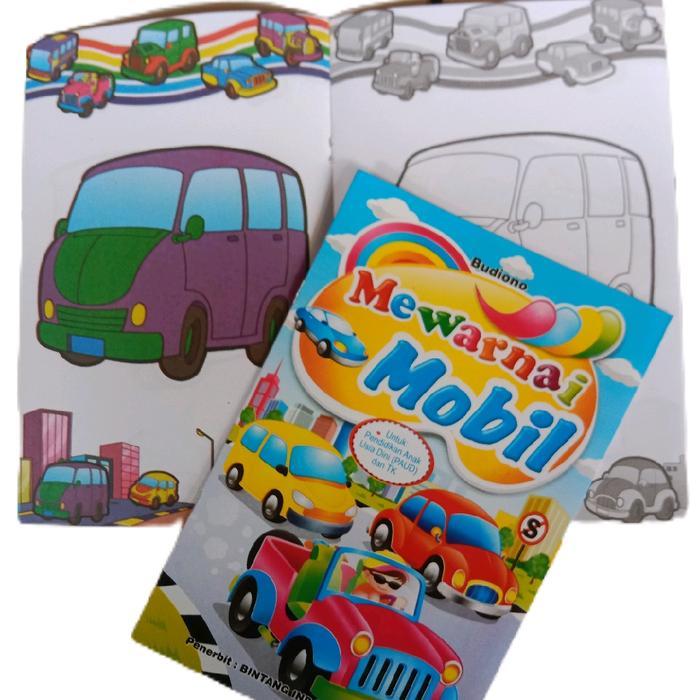 Buku TK Mewarnai Budiono Gambar Mobil