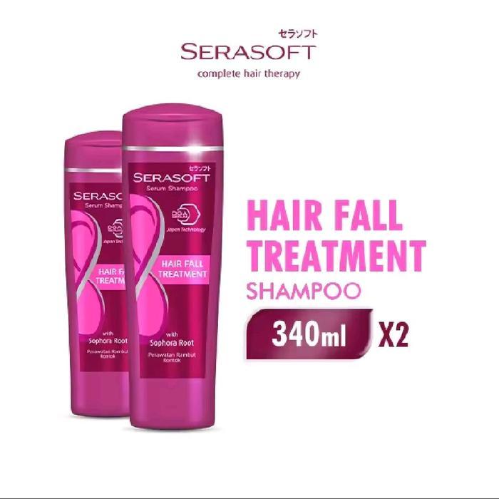 Termurah SERASOFT SHAMPOO 340 ML RAMBUT RONTOK X 2 BOTOL PROMO