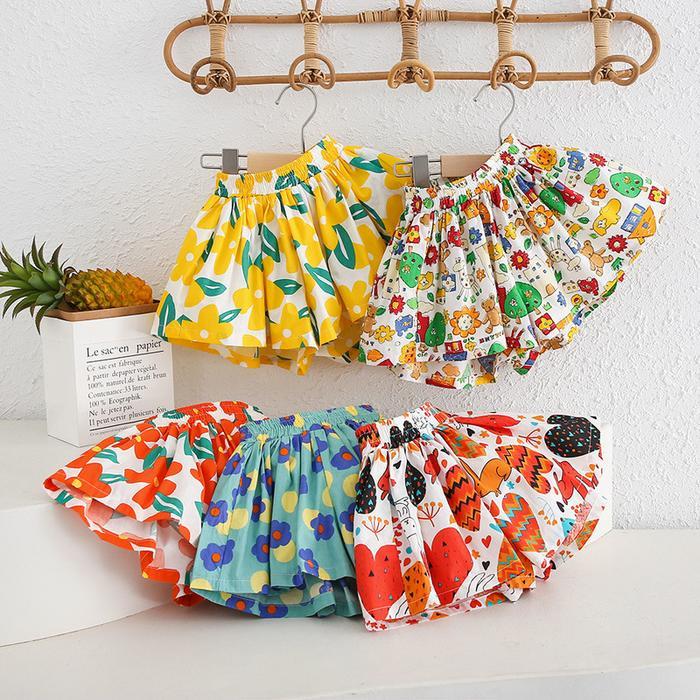 ROK CELANA PENDEK ANAK LUCU MOTIF PEREMPUAN 2-9 TAHUN Katun