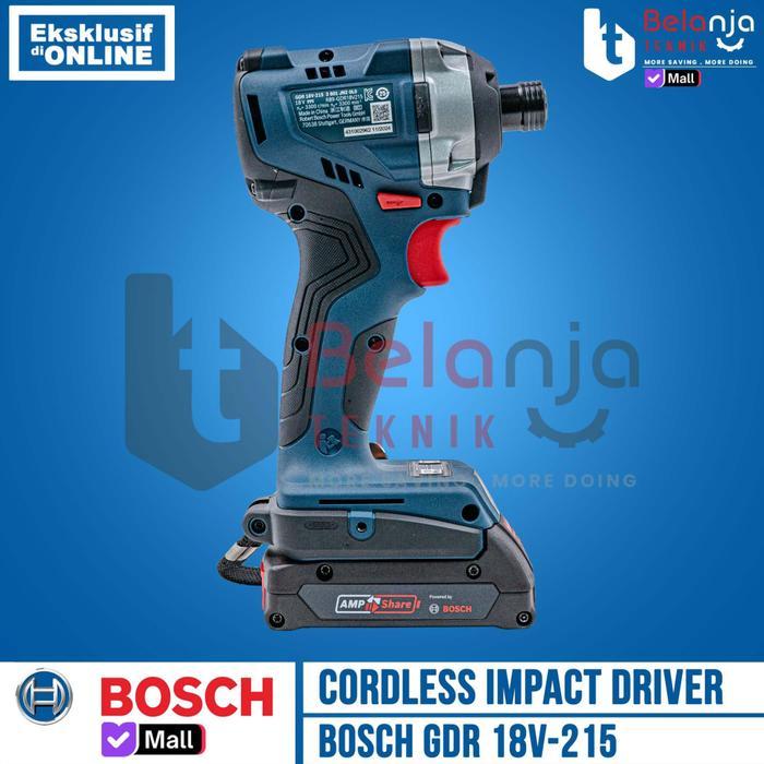 Mesin Bor Pembuka Obeng Baterai Bosch GDR 18V-215 Impact Driver Cordless Brushless 18 Volt GDR 18V