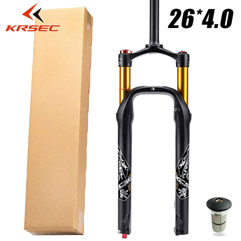 PROMO HARI INI  KRSEC 26 Inch MTB Snow Bike Suspension Fork Rebound Adjustment MTB Bike Fat Air Fork