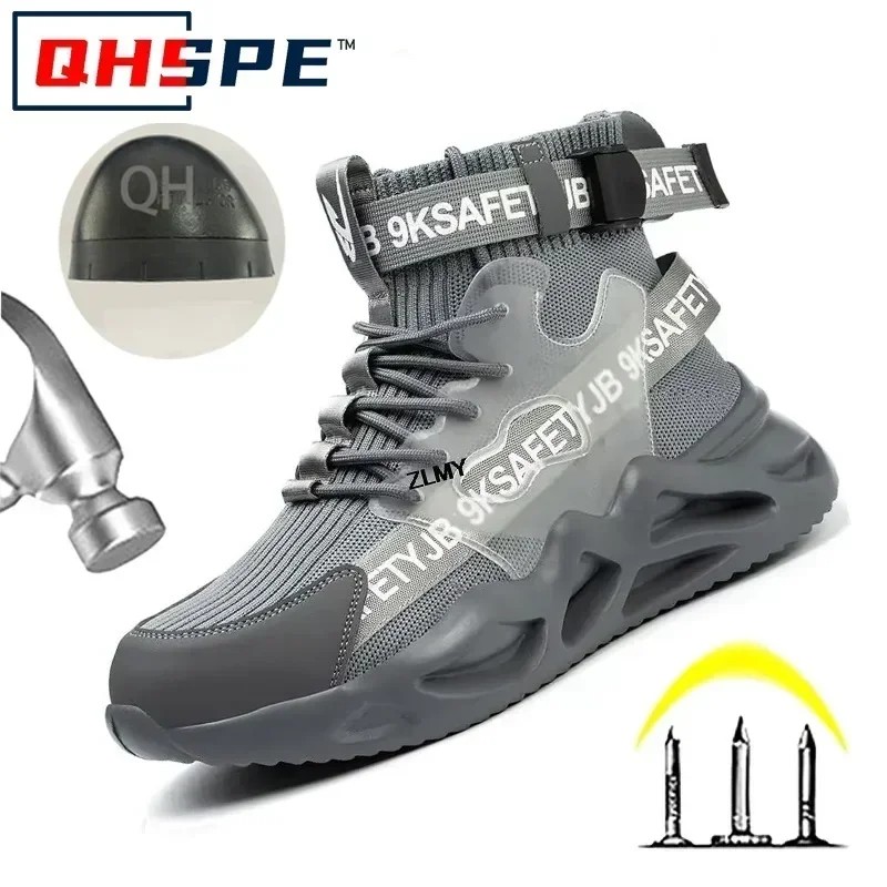 Safety Shoes Fashion Men Steel Toe Work Shoes Puncture Proof Sneaker Man Industrial Work Safety