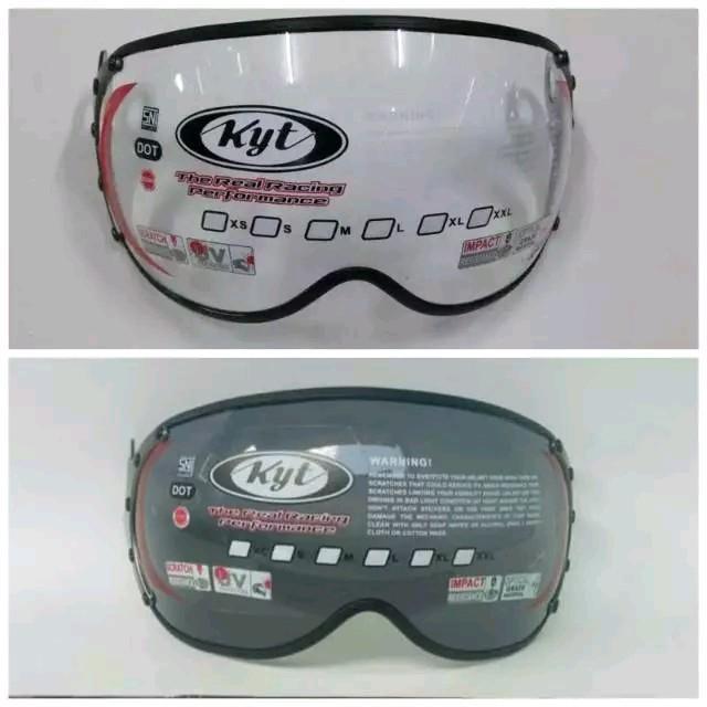 Kaca Kyt Elsico Original Dark Smoke Clear Ori 100% Helm Motor Motorcycle