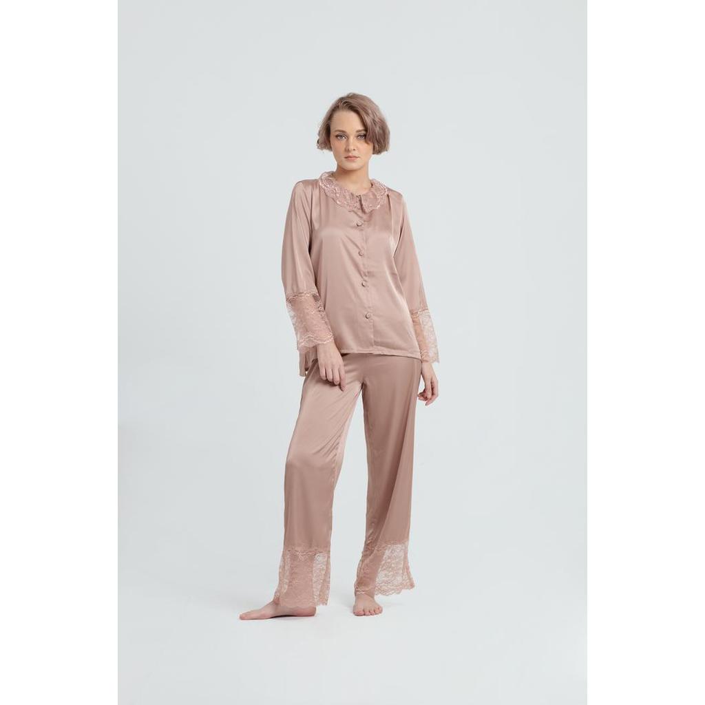 Raquel Lingerie Leyna Long Sleev Pajama Nude