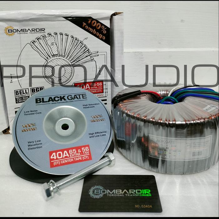 TRAFO DONAT 40A 65V CT BLACKGATE BOMBARDIR TRAVO TOROID 40 A 65 MURNI
