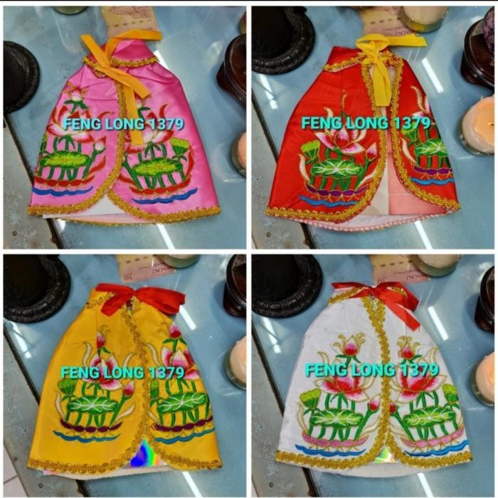 Jubah Rupang Baju Rupang Tanpa Bulu Motif TERATAI NAGA Uk 16 Inchi