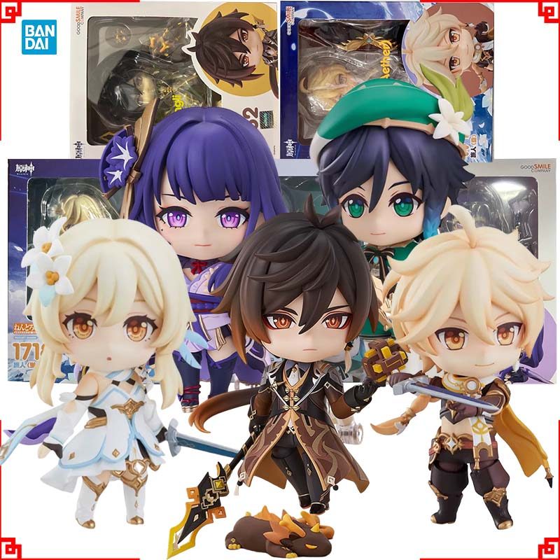 GOOD SMILE COMPANY NENDOROID Genshin Impact Raiden Shogun Traveler(Lumine) Venti Zhongli