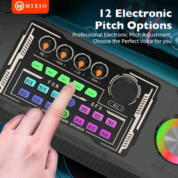 MIXIO YS-301 Soundcard Bluetooth Speaker 2 Microphone Wireless Karaoke