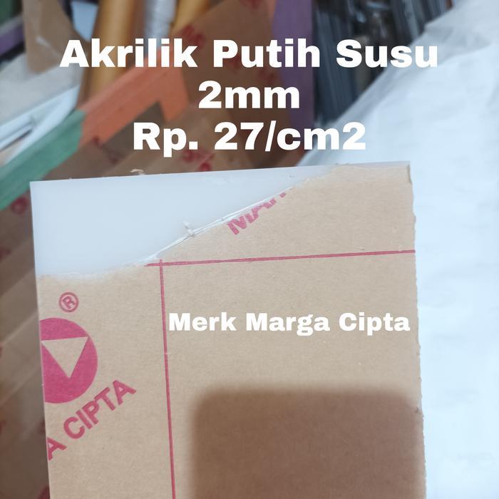 Akrilik Potongan Putih Susu 2mm