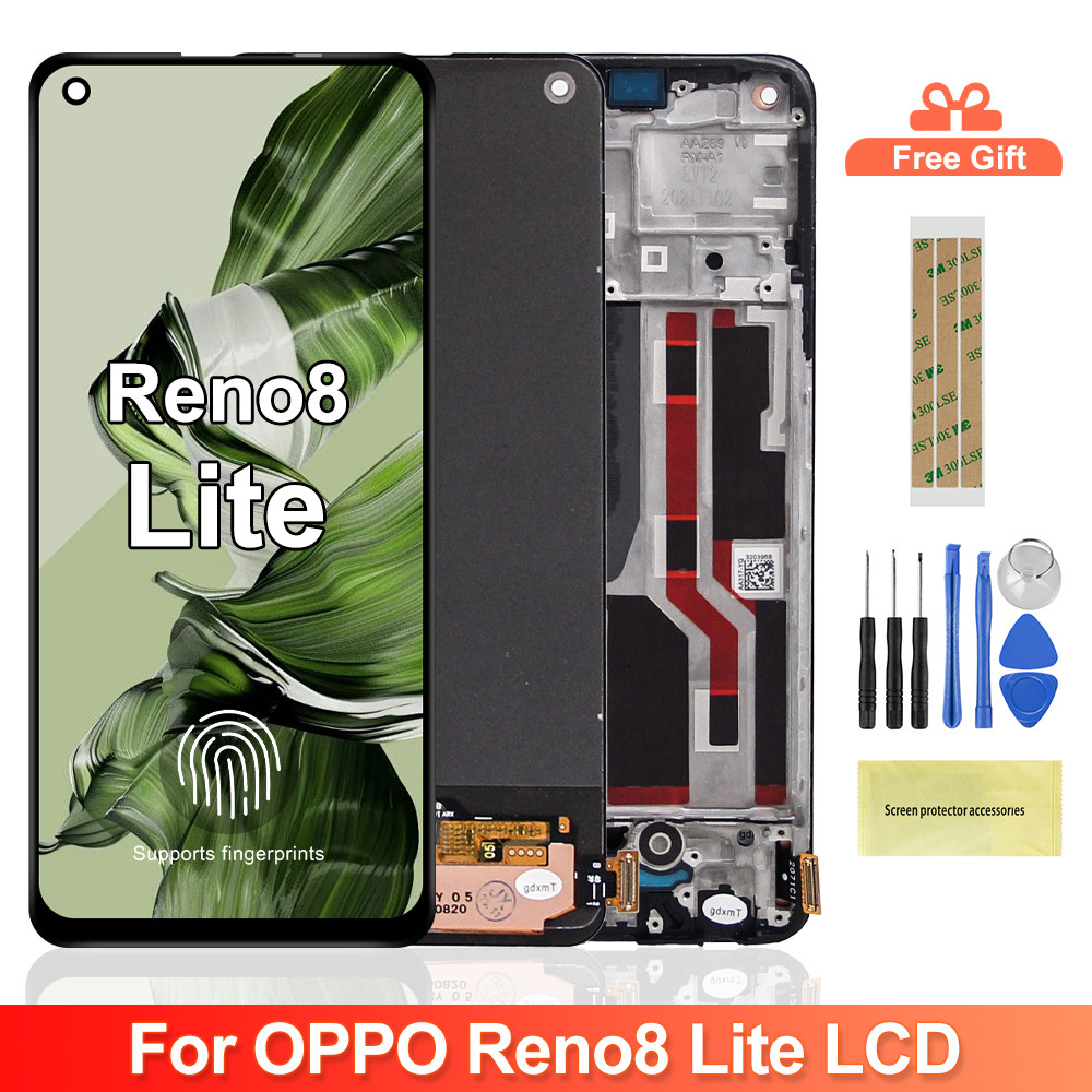 AMOLED For OPPO Reno8 Lite 8Lite LCD Display Touch Screen Digitizer Assembly For Oppo Reno8 Lite