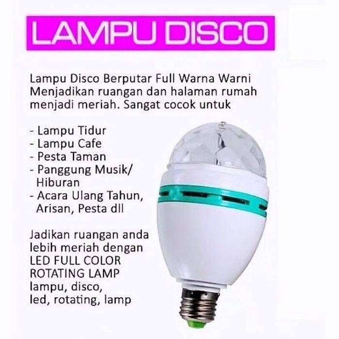Lampu Disco Led Putar Lampu Warna Warni Rotary 3 Watt Lampu Hias Warna Warni Putar Otomatis