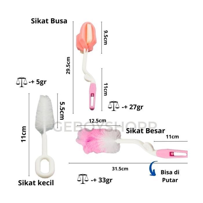 Candid Sikat Botol Moonship 3in1 / Sikat Botol Candid 3in1