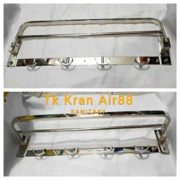 Rak Handuk Stainless/Gantungan Handuk/Gantungan Baju Stainless