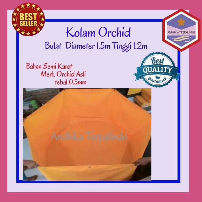 kolam terpal bulat D1.5m tinggi 1.2m terpal kolam ikan kolam lele