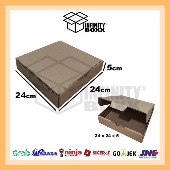 kotak kardus pizza box die cut ukuran 24x24x5