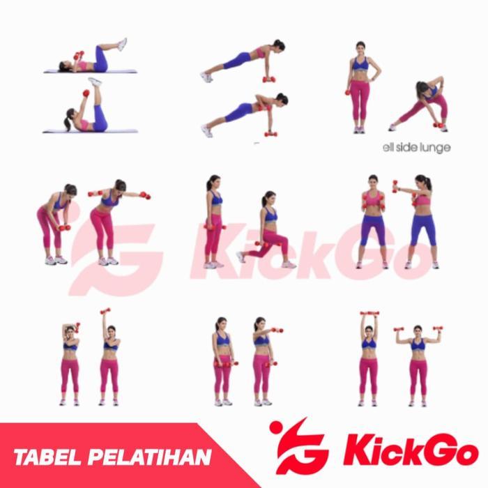 KickGo Dumbbell 4kg Barbel 4 Kg BARBEL Neoprene Barbel 4Kg Barbel Vinyl Anti slip 4kg premium Best