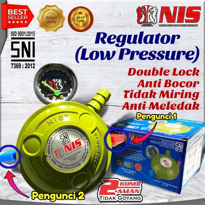 REGULATOR GAS NIS 2 PENGUNCI/DOUBLE LOCK