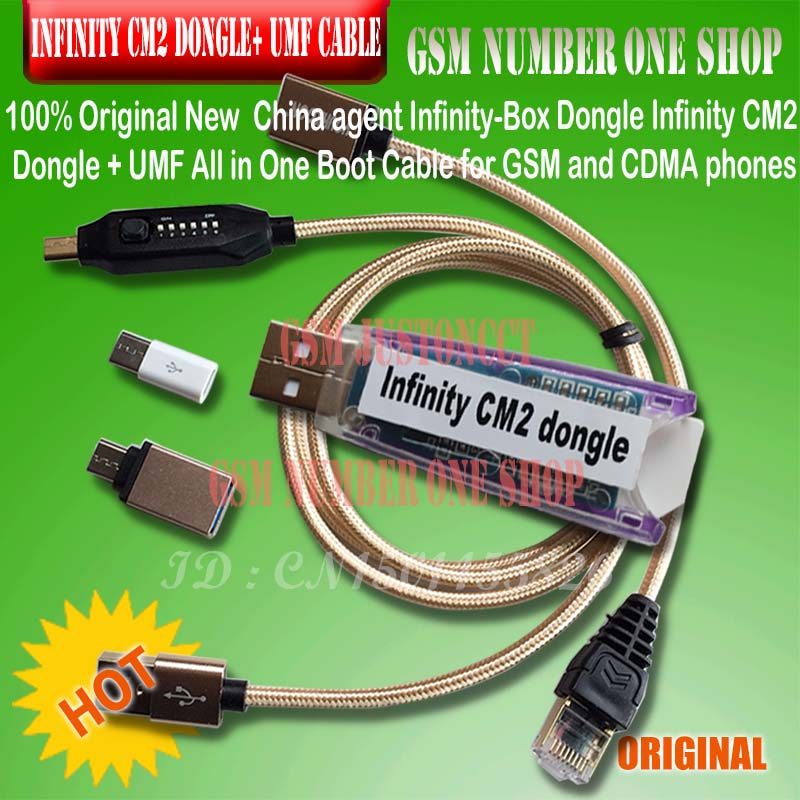 BESTPRICE Infinity-Box Dongle Infinity Box Dongle Infinity CM2 Dongle + UMF ALL IN ONE BOOT CABLE fo