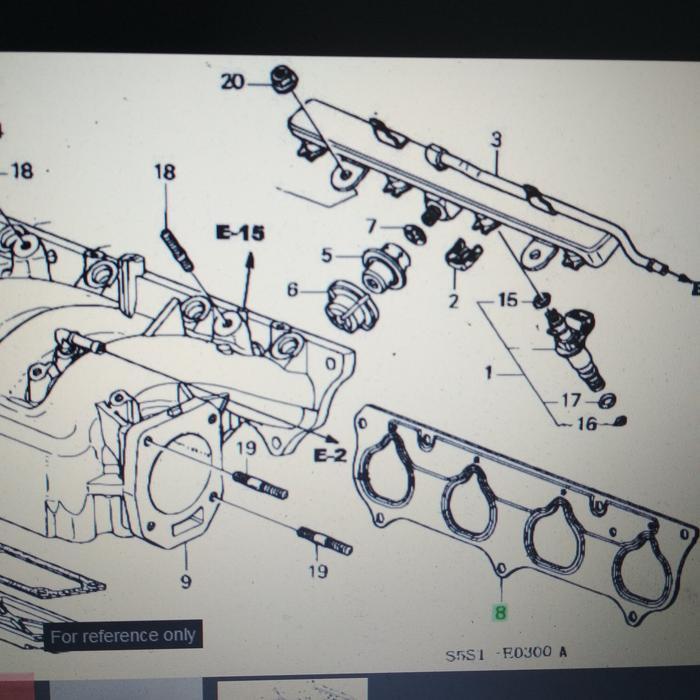 PACKING PAKING MANIFOLD MANIFOL INJECTOR A HONDA CRV 2002-2006 GEN2 17055-PNA-004