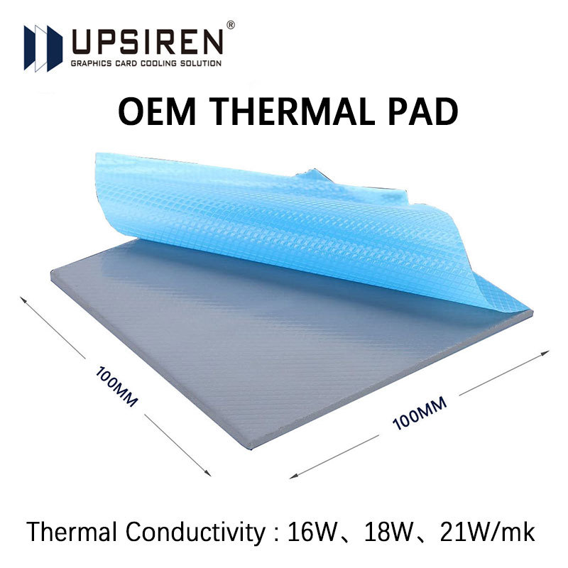 UPSIREN OEM Thermal Pad Silicone Plaster Thermal Pad CPU GPU Card Water Cooling Mat 100X100mm High